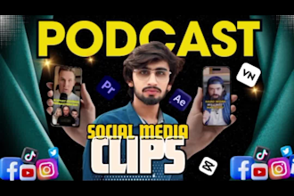 cut short clips from your podcast for tiktok, reels, or shorts