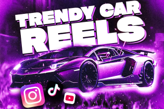 create a trendy car video edits for reels or tiktok