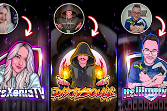design esports avatar, mascot gaming logo for youtube stream