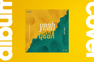 design your minimal album cover or single cover art