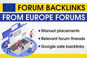do manual backlinks placement from europe forums