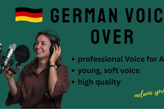 record a female german voice over
