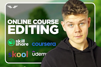 edit your online course, tutorials and elearning videos