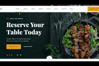 build a premium restaurant website with online ordering reservation and delivery