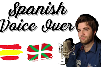 record a high standard castilian spanish male voice over