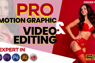 create professional  motion graphics and  video production