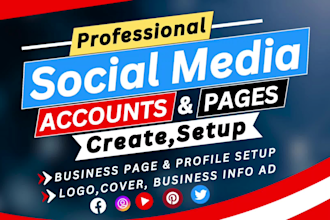 do create social media accounts, set up business pages, and instagram account