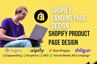 design shopify landing page shopify product page using pagefly gempages shogun