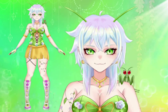 draw custom vtuber model avatar live2d rigging model anime vtuber commission