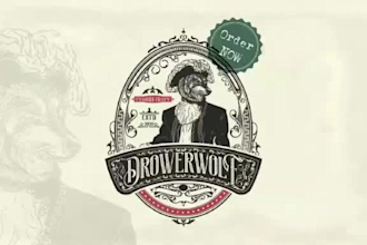 design a creative vintage retro logo for your brand