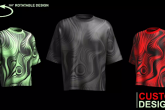 create realistic custom 3d t shirt design