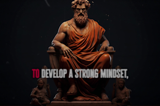 create stoic stoicism video with captions