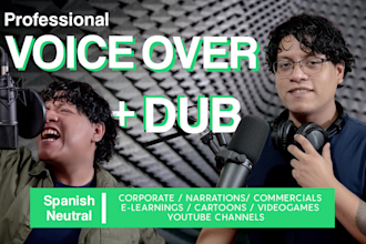 do a professional neutral spanish male voice over