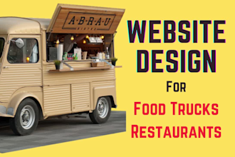 design food truck, catering and restaurant website