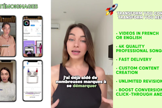 create viral ugc french video for products and services