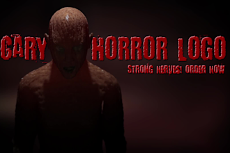 this scary horror intro logo animation