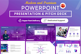 design, redesign powerpoint presentation and investor pitch deck