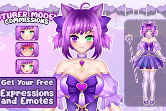 design and rig vtuber character in live2d, for vtuber model or vtube studio