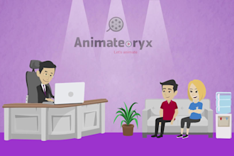 create 2d animated marketing explainer video ad for your business and sales