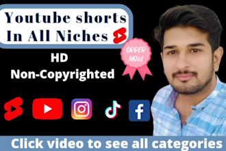 create viral shorts channel, bulk youtube short videos and also seo