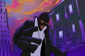 create 2d animated music video, 2d animation music video