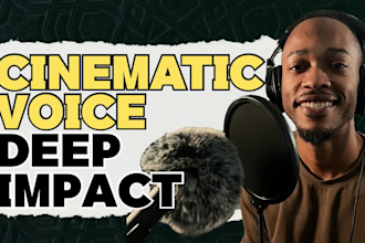 record a deep black male voiceover for commercials, trailers and narrations