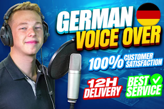 record a male german voice over for you