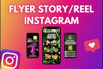 design flyer story, reel instagram business
