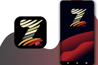 design startup unique app and splash logo