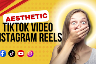 design aesthetic tiktok video editing and instagram reels