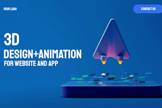 create a unique 3d animated illustration for your website or app