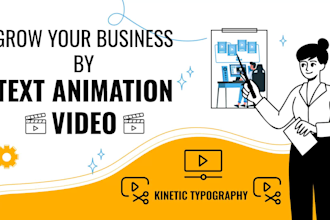 do create minimalist kinetic typography, text animation video