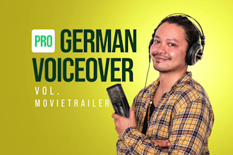 be your german deep male voice for image movie, podcast,tour guide,explainer vid