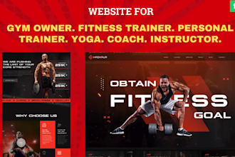 design gym websites, personal trainers, fitness trainers, coaches, yoga websites
