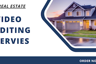 do creative and professional real estate video editing with motion graphics