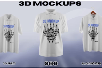 3d clothing mockup animation of your t shirt and hoodie