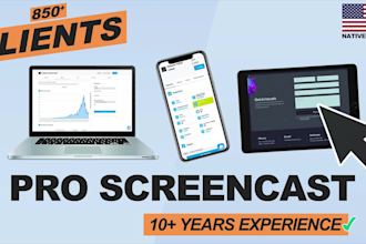produce your saas, website or app screencast video
