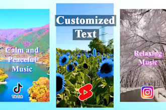 make 150 relaxing music  videos for youtube vertical shorts