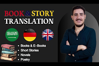 expertly translate your book into arabic, german, english