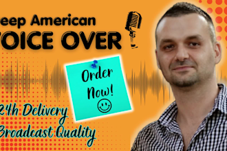 record a deep american male documentary voiceover