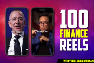 make 100 finance instagram reels and youtube shorts
