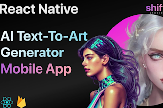 create ai text to image generator mobile application