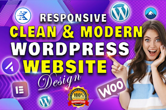 do responsive,clean ,modern wordpress website design and redesign
