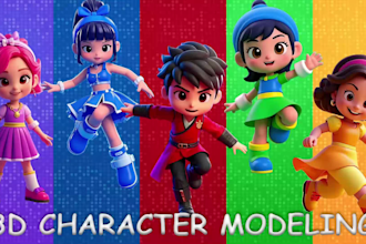 create 3d cute cartoon stylized character modeling
