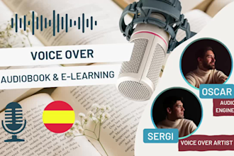 male voice over audiobook and elearning spanish or catalan