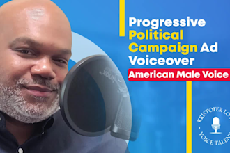 perform a powerful political ad voiceover