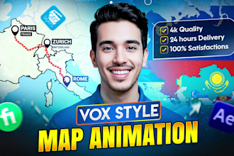 create travel map animation for youtube tiktok shorts route map, geolayers