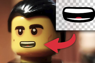 edit precise lego mouth animations frame by frame
