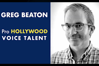 record a clear american male voice over