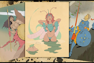 do dnd character and other fantasy illustration